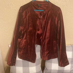Torrid Red Velvet Moto Kacket - Sz 2